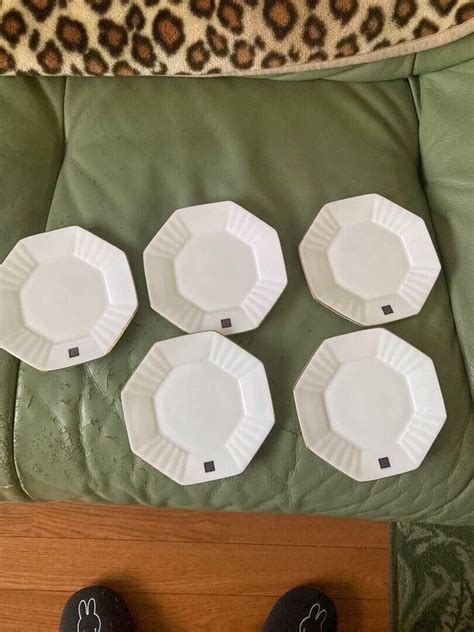 GIVENCHY Paris Porcelain Yamaka Octagon Small Plate 8 Set 